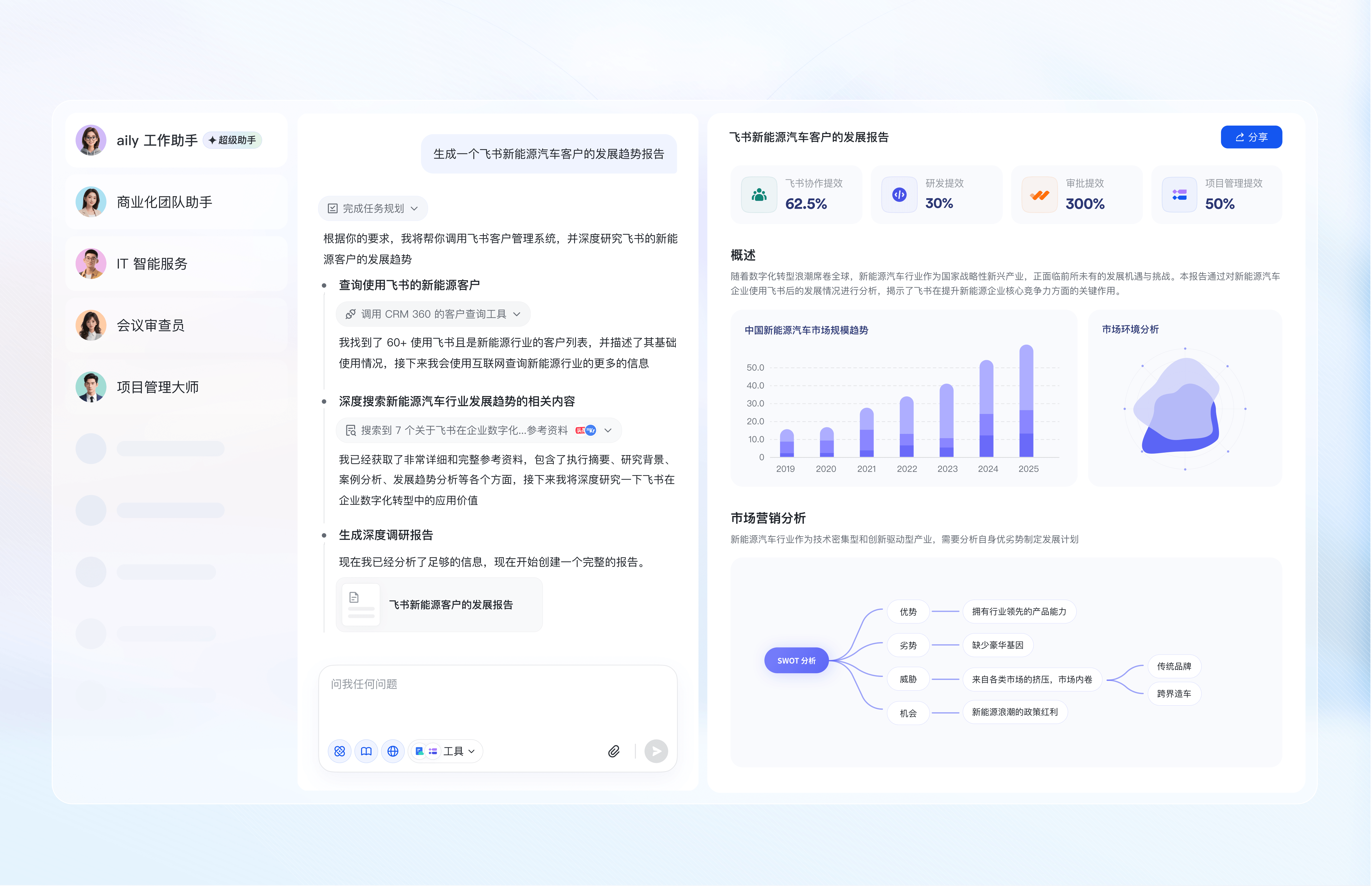 飞书企业协同办公平台界面演示